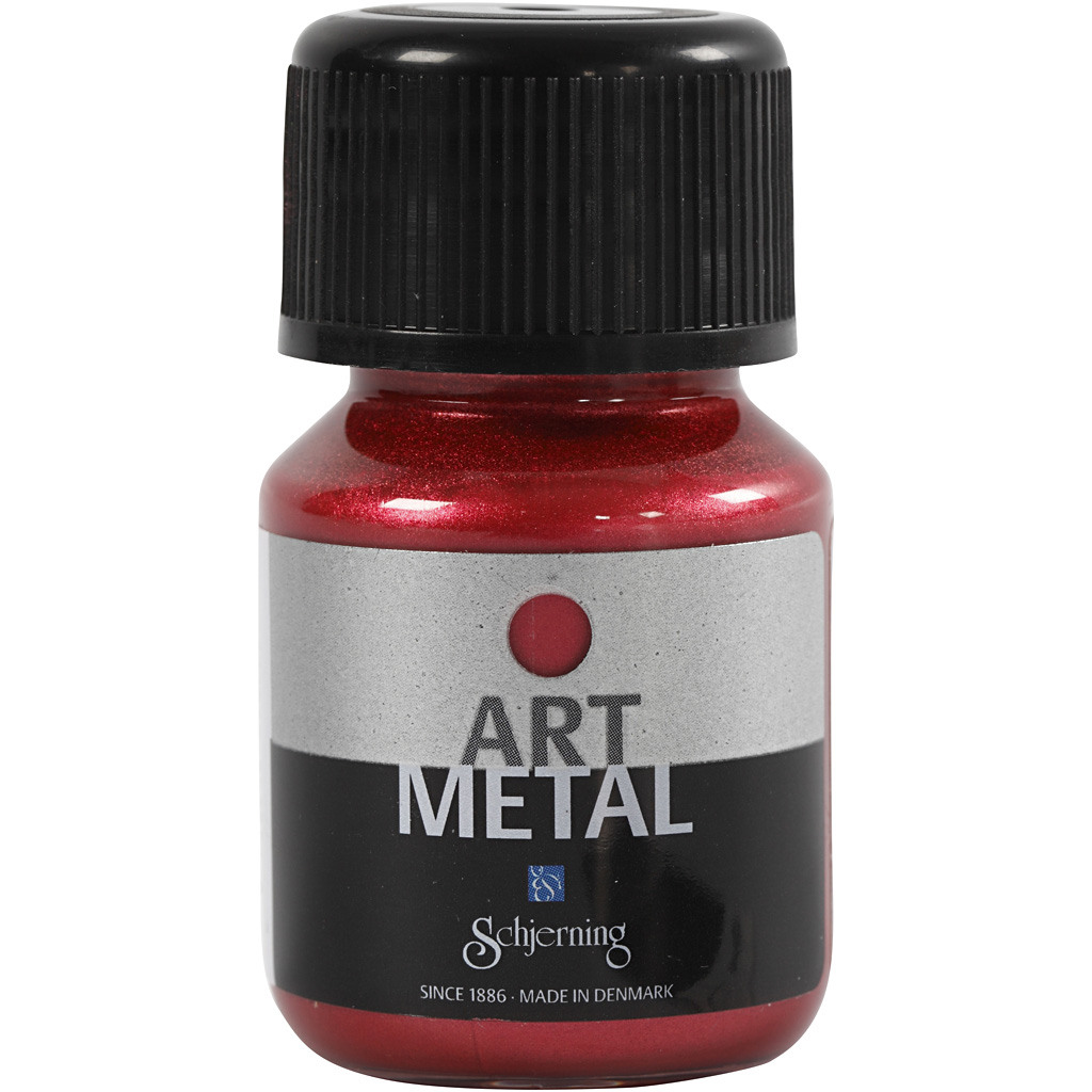 Art Metal färg, lavaröd, 30 ml/ 1 flaska