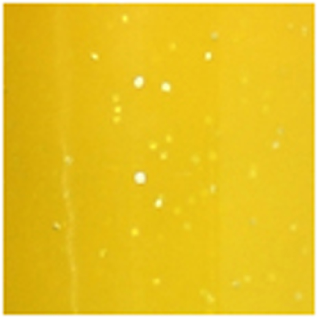 Glas- och porslinstusch, glitter, spets 2-4 mm, semi opaque, gul, 1 st.