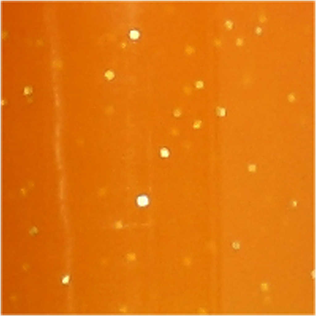 Glas- och porslinstusch, glitter, spets 2-4 mm, semi opaque, orange, 1 st.