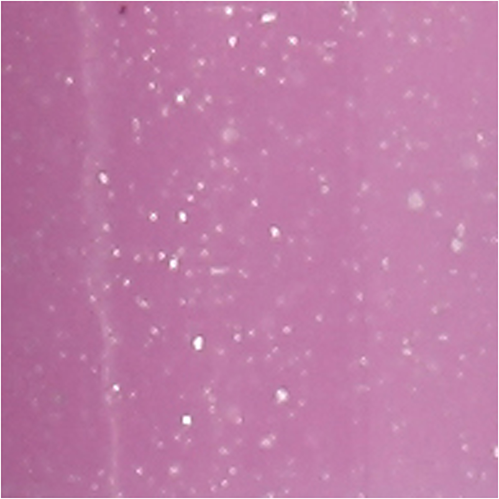 Glas- och porslinstusch, glitter, spets 2-4 mm, semi opaque, rosa, 1 st.