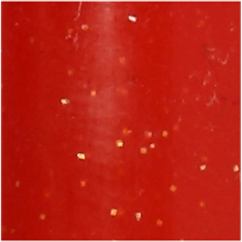 Glas- och porslinstusch, glitter, spets 2-4 mm, semi opaque, röd, 1 st.