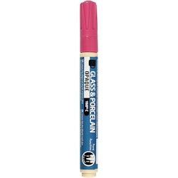 Porslin- och glaspenna, spets 2-4 mm, täckande, rosa, 1 st.