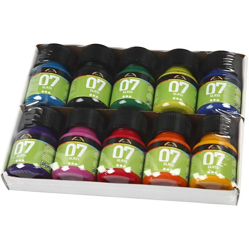 A-Color Glas, mixade färger, 10x30 ml/ 1 förp.