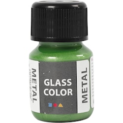 Glasfärg metall, grön, 30 ml/ 1 flaska