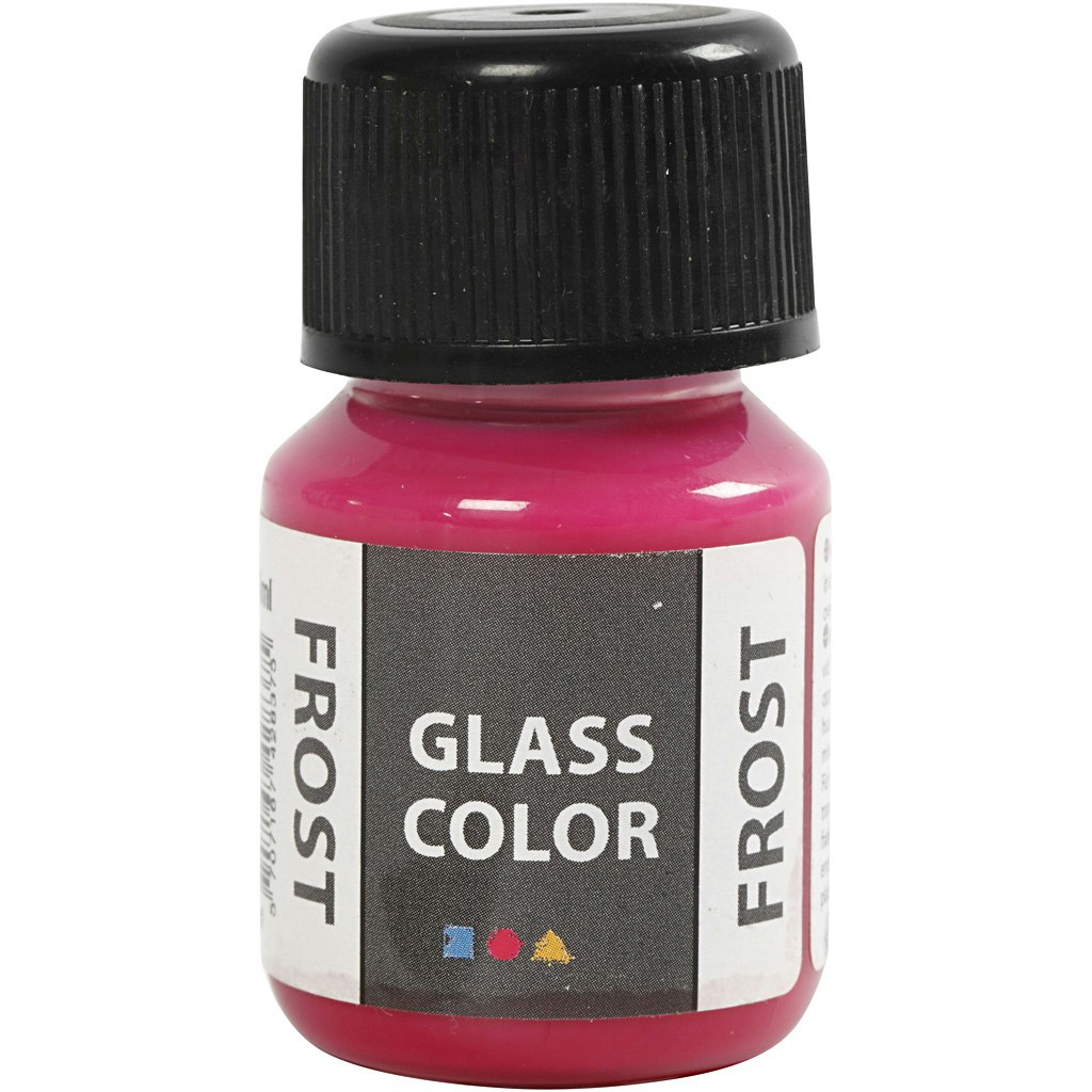 Glasfärg frost, röd, 30 ml/ 1 flaska