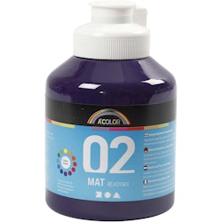 Skolfärg, akryl, matt, matt, violet, 500 ml/ 1 flaska