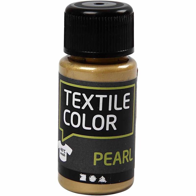 Textile Color, pärlemor, guld, 50 ml/ 1 flaska