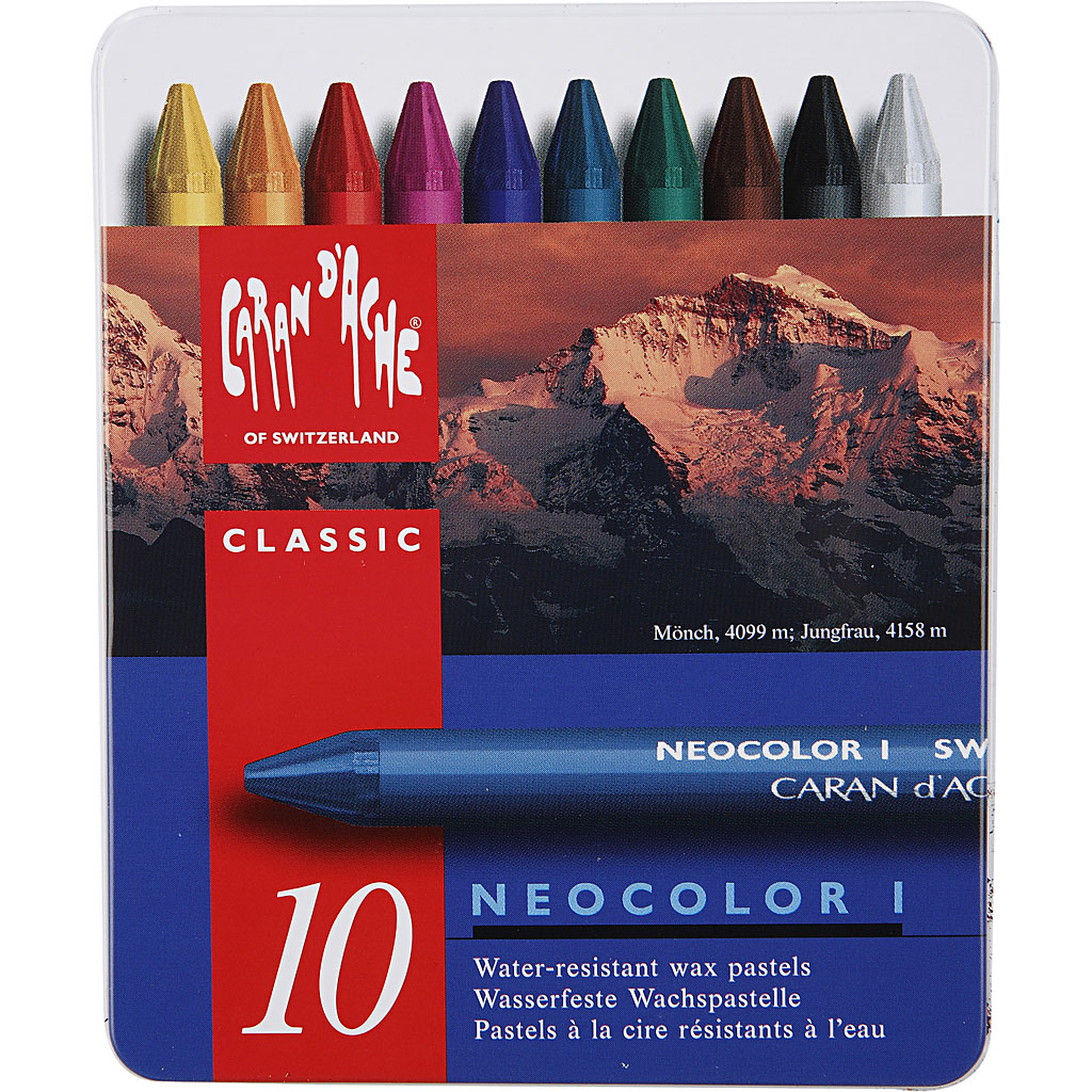 Neocolor I, L: 10 cm, tjocklek 8 mm, mixade färger, 10 st./ 1 förp.