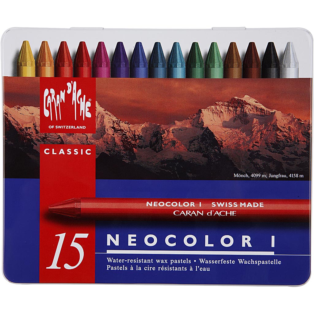 Neocolor I, L: 10 cm, tjocklek 8 mm, mixade färger, 15 st./ 1 förp.