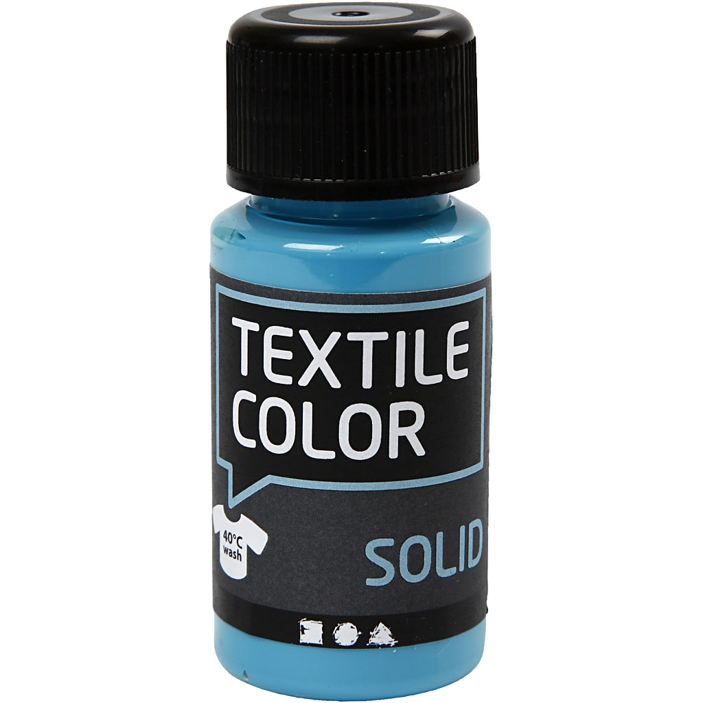 Textile Solid textilfärg, täckande, turkosblå, 50 ml/ 1 flaska
