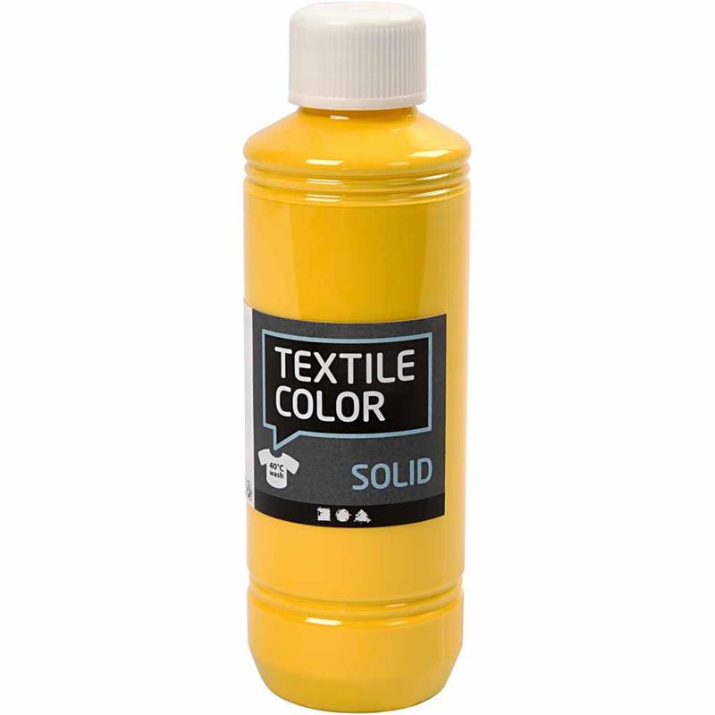 Textile Solid textilfärg, täckande, gul, 250 ml/ 1 flaska