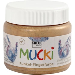 Fingerfärg, metallguld, 150 ml/ 1 burk