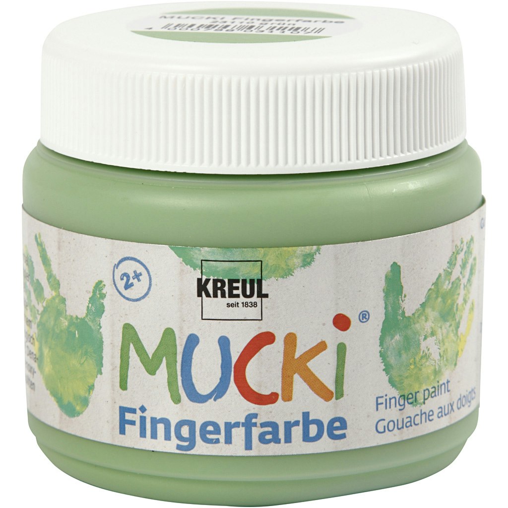 Fingerfärg, grön, 150 ml/ 1 burk