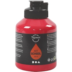 Pigment Art School, semi transparent, primärröd, 500 ml/ 1 flaska