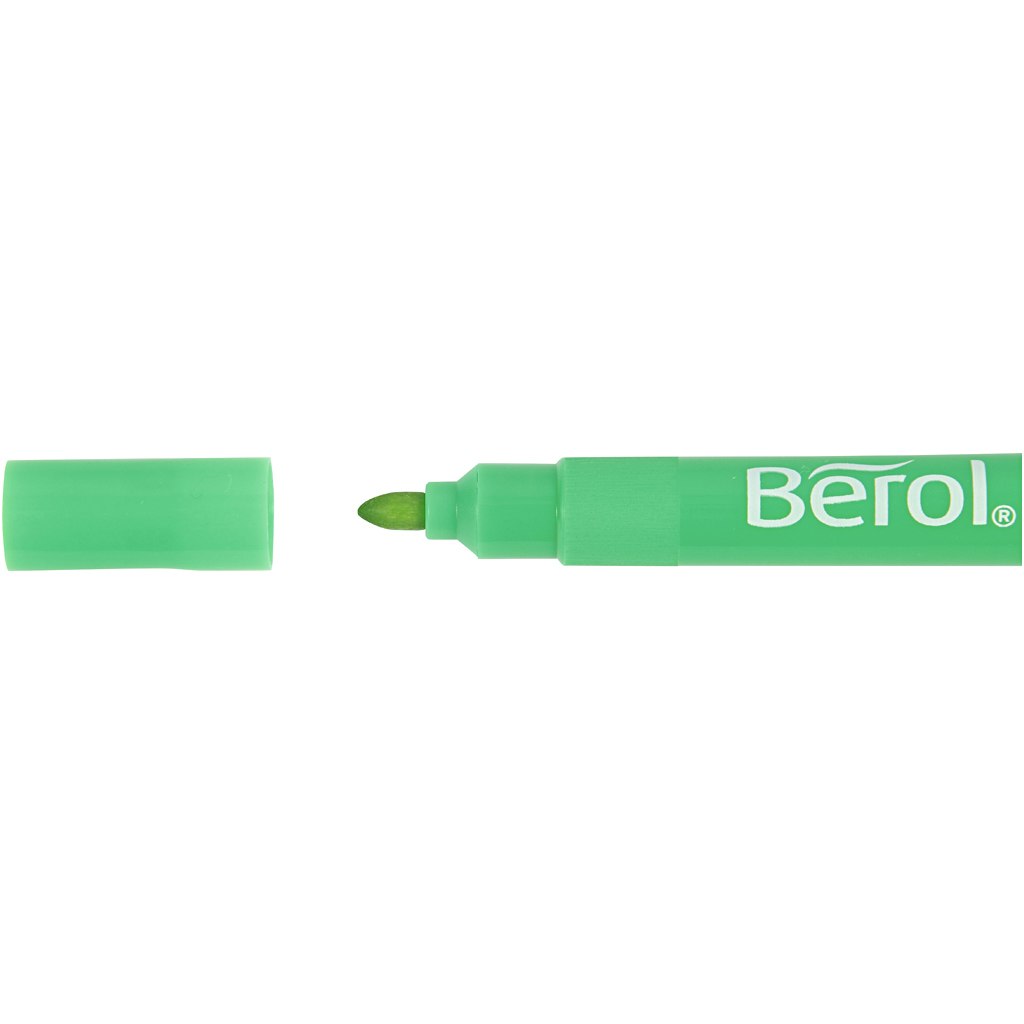 Berol Tusch, Dia. 10 mm, spets 1-1,7 mm, mixade färger, 12 st./ 1 förp.