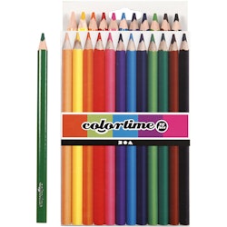 Colortime färgpennor, L: 17,45 cm, kärna 5 mm, JUMBO, mixade färger, 12 st./ 1 förp.