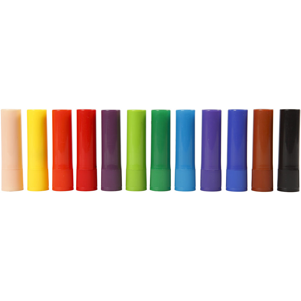 Soft Color Stick, L: 8 cm, mixade färger, 120 st./ 1 förp., 6,5 g
