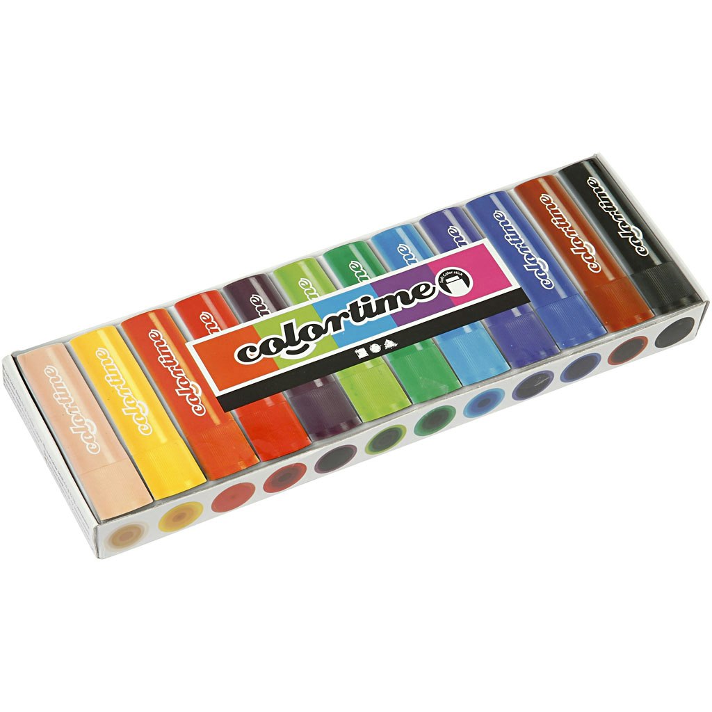 Soft Color Stick, L: 8 cm, mixade färger, 120 st./ 1 förp., 6,5 g