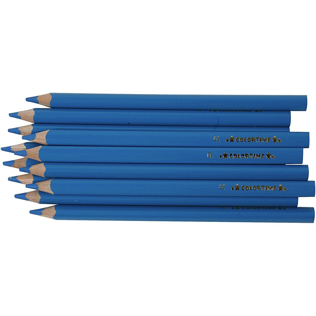 Colortime färgpennor, L: 17,45 cm, kärna 5 mm, JUMBO, blå, 12 st./ 1 förp.
