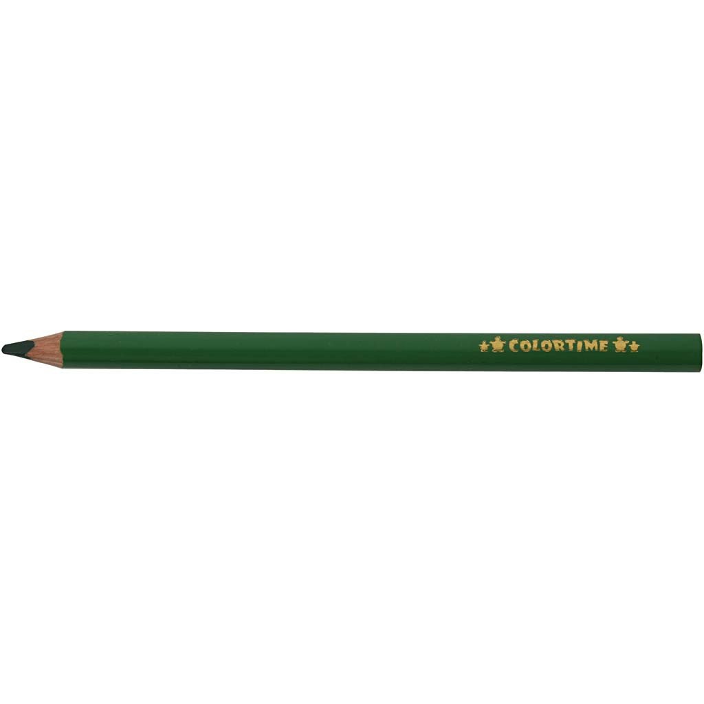 Colortime färgpennor, L: 17,45 cm, kärna 5 mm, JUMBO, grön, 12 st./ 1 förp.