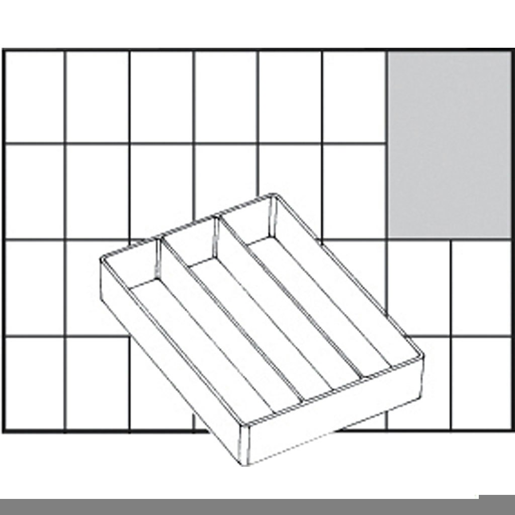 Raaco lådinsats, nr. A73 Low, H: 24 mm, stl. 109x79 mm, 1 st.