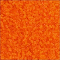 Rocaipärlor, 2-cut, Dia. 1,7 mm, stl. 15/0 , Hålstl. 0,5 mm, transparent orange, 25 g/ 1 förp.
