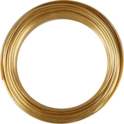 Aluminiumtråd, rund, tjocklek 3 mm, guld, 29 m/ 1 rl.