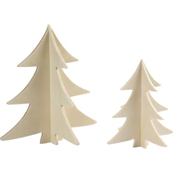 3D julgranar, H: 13+18 cm, 2 st./ 1 förp.