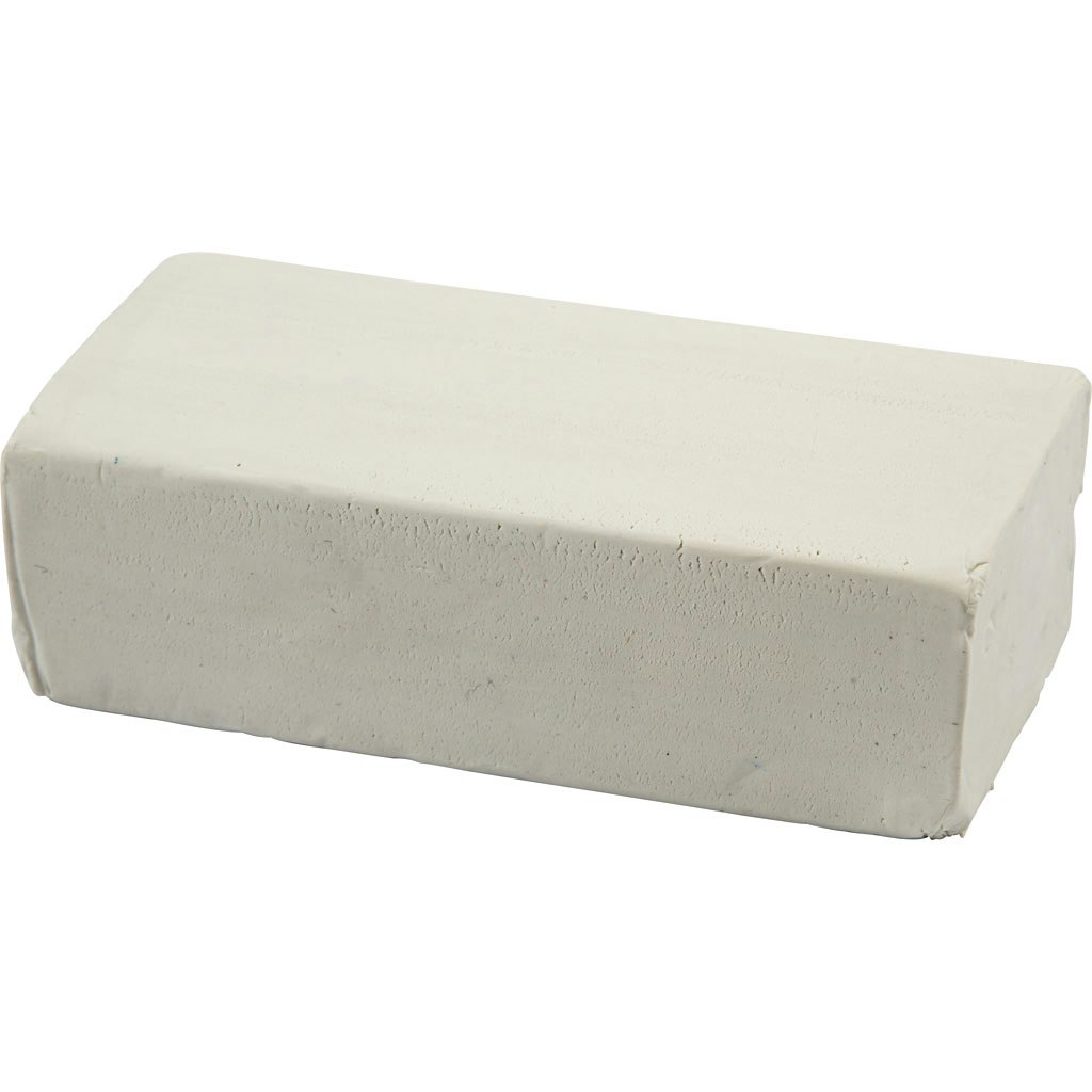 Soft Clay modellera, stl. 13x6x4 cm, vit, 500 g/ 1 förp.