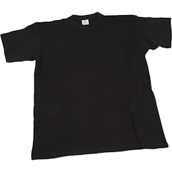 T-shirt, B: 55 cm, stl. large , rund hals, svart, 1 st.