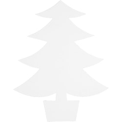 Julgranar, H: 21,5 cm, B: 16,5 cm, 230 g, vit, 25 st./ 1 förp.
