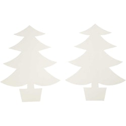 Julgranar, H: 21,5 cm, B: 16,5 cm, 230 g, vit, 25 st./ 1 förp.
