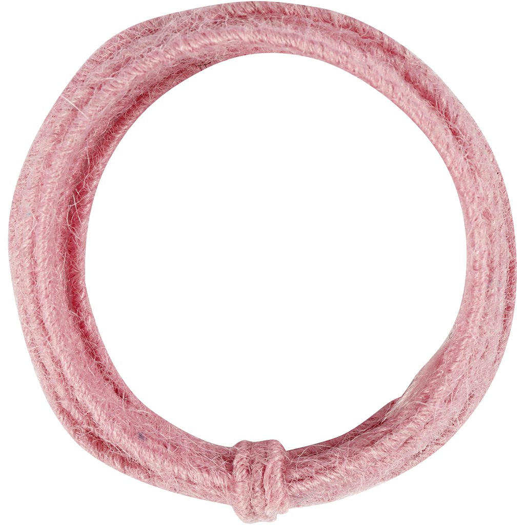 Jute Wire, tjocklek 2-4 mm, rosa, 3 m/ 1 förp.