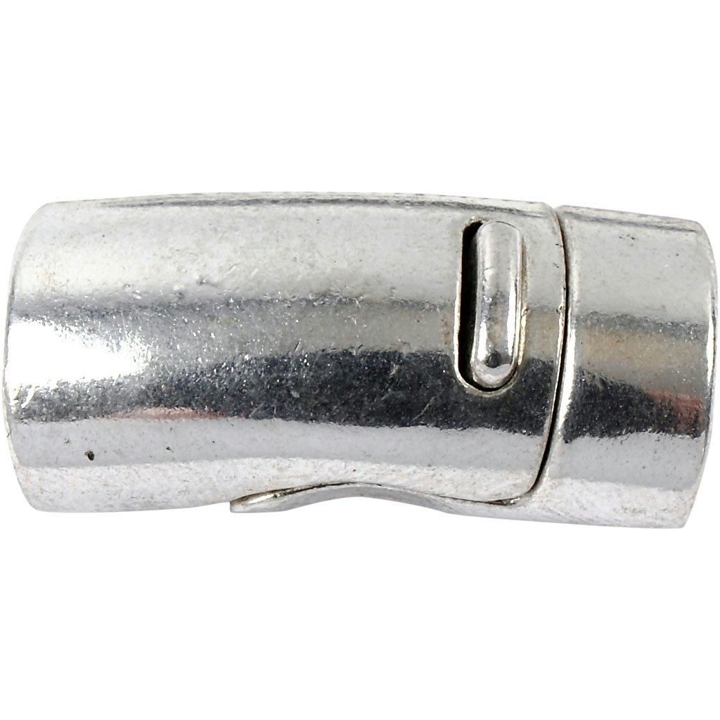Magnetlås, Dia. 26 mm, Hålstl. 10 mm, antiksilver, 1 st.