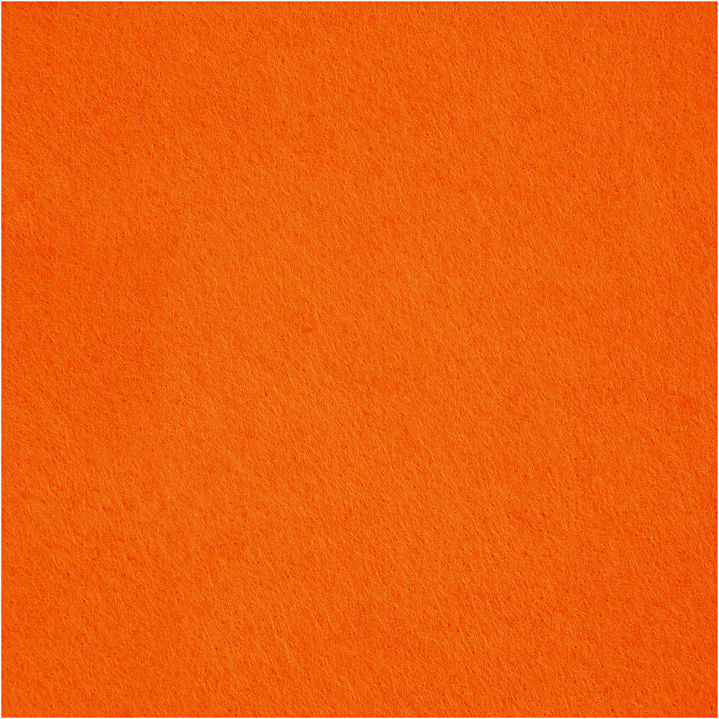 Hobbyfilt, 42x60 cm, tjocklek 3 mm, orange, 1 ark