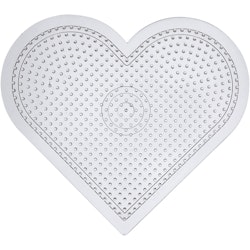 Stiftplatta, stora hjärtan, H: 15 cm, transparent, 10 st./ 1 förp.