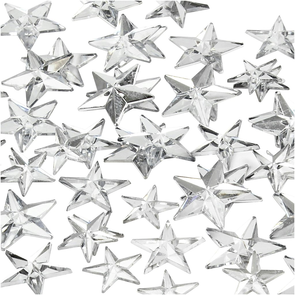 Rhinestones, stl. 11+12+16 mm, silver, 360 st./ 1 förp.