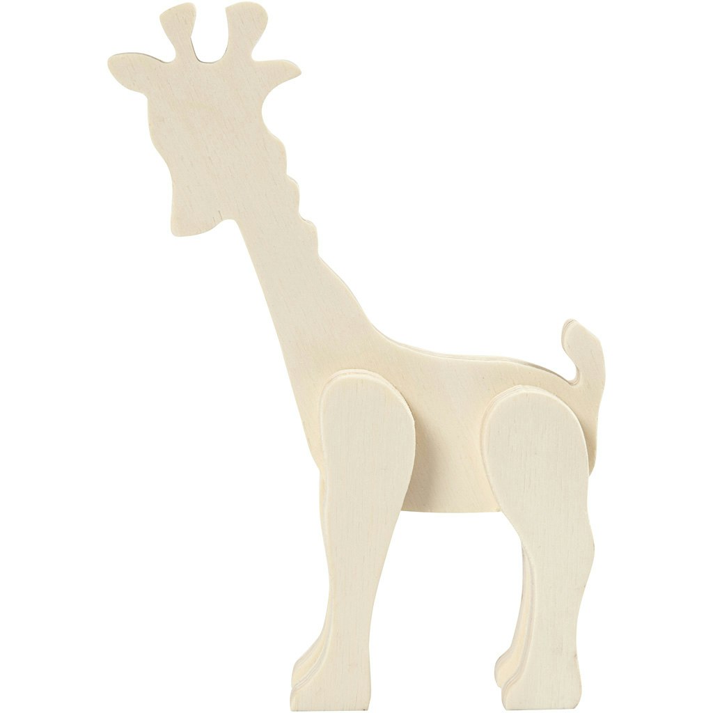 Djurfigurer, giraff, H: 19 cm, B: 14 cm, 1 st.