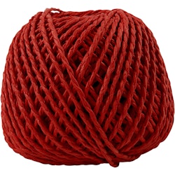 Paperyarn, tjocklek 2,5-3 mm, röd, 40 m/ 1 nystan, 150 g