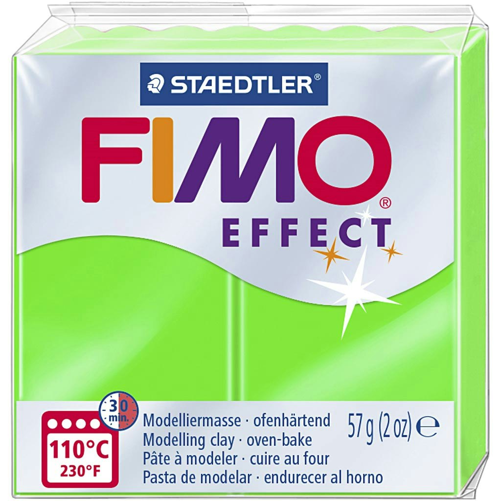 FIMO® Effect , neongrön, 57 g/ 1 förp.