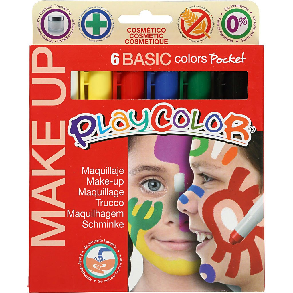 Playcolor Make up, mixade färger, 6x5 g/ 1 förp.