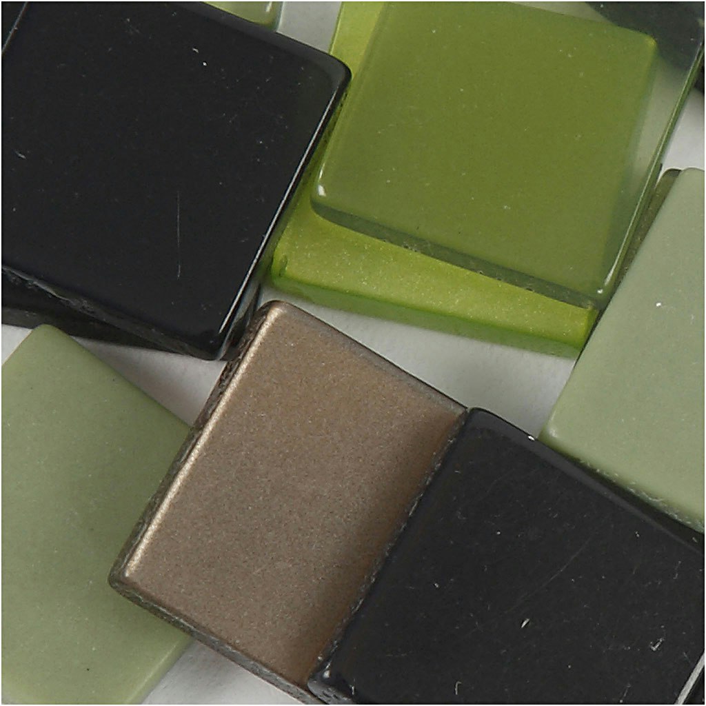 Minimosaik, stl. 10x10 mm, grön, 25 g/ 1 förp.