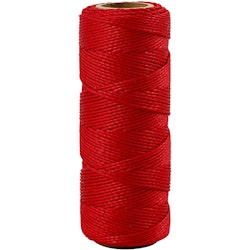 Bambusnöre, tjocklek 1 mm, röd, 65 m/ 1 rl.