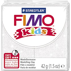 FIMO® Kids Clay, glitter, vit, 42 g/ 1 förp.