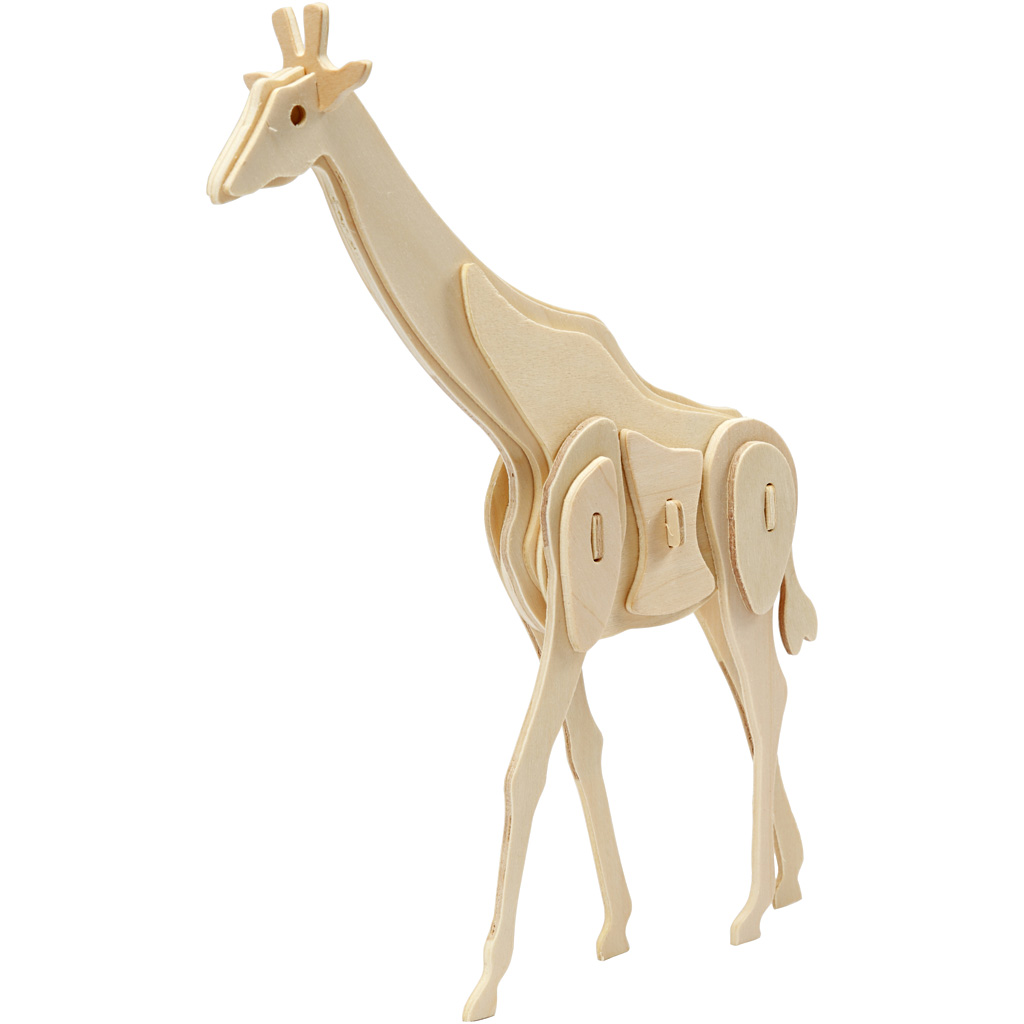 3D konstruktionsfigur, giraff, stl. 20x4,2x25 cm, 1 st.