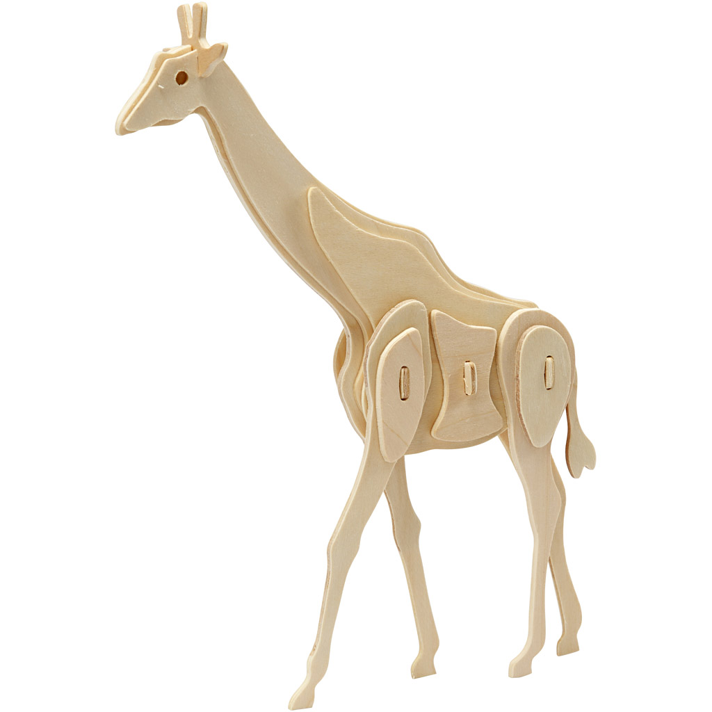 3D konstruktionsfigur, giraff, stl. 20x4,2x25 cm, 1 st.