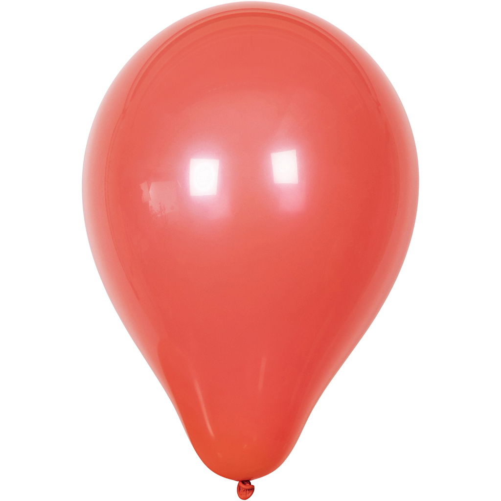Ballonger, runda, Dia. 23 cm, röd, 10 st./ 1 förp.