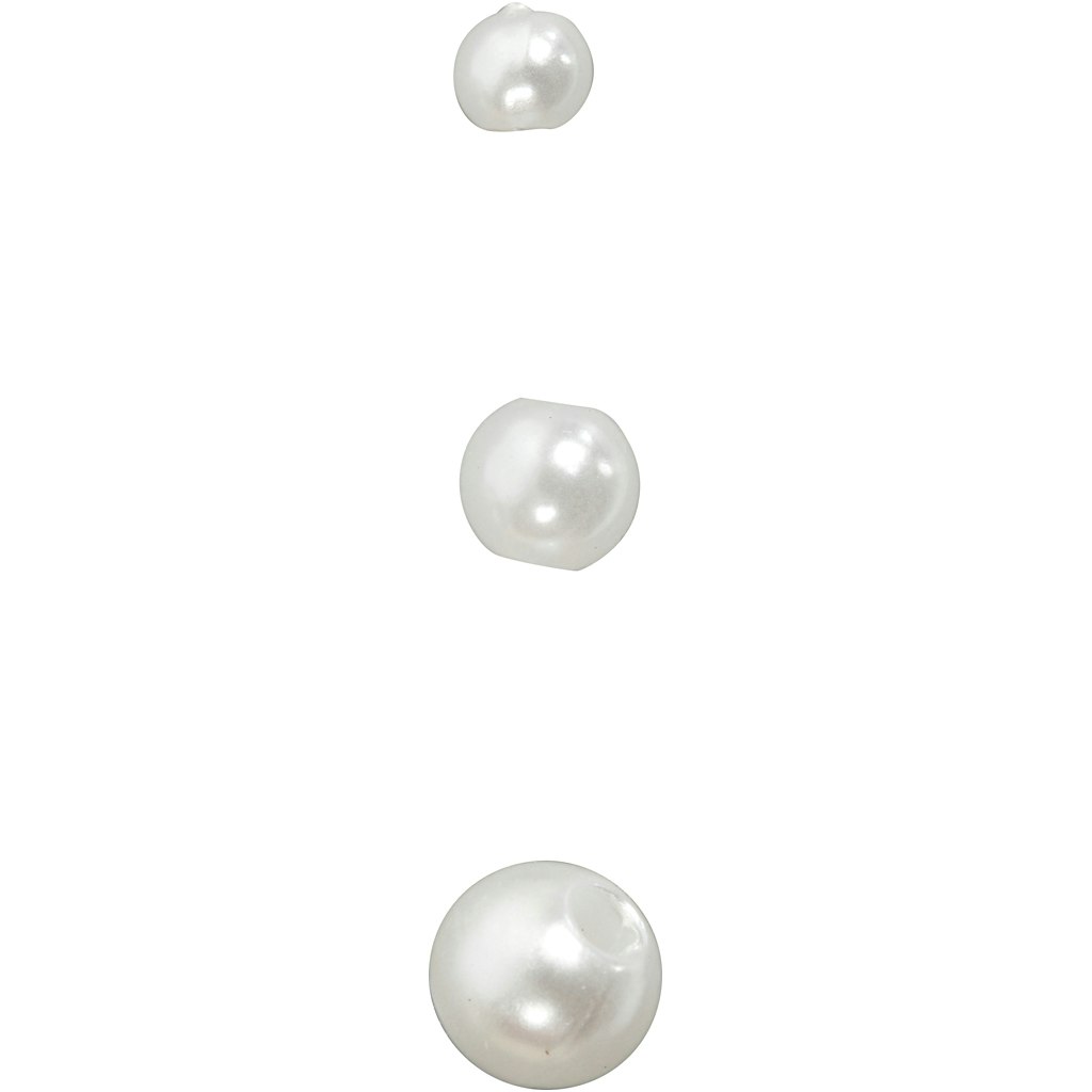 Vaxpärlor, Dia. 3 mm, Hålstl. 0,7 mm, pärlemor, 150 st./ 1 förp.