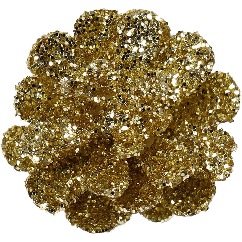 Konstgjorda kottar, Dia. 20 mm, guld, 12 st./ 1 förp.