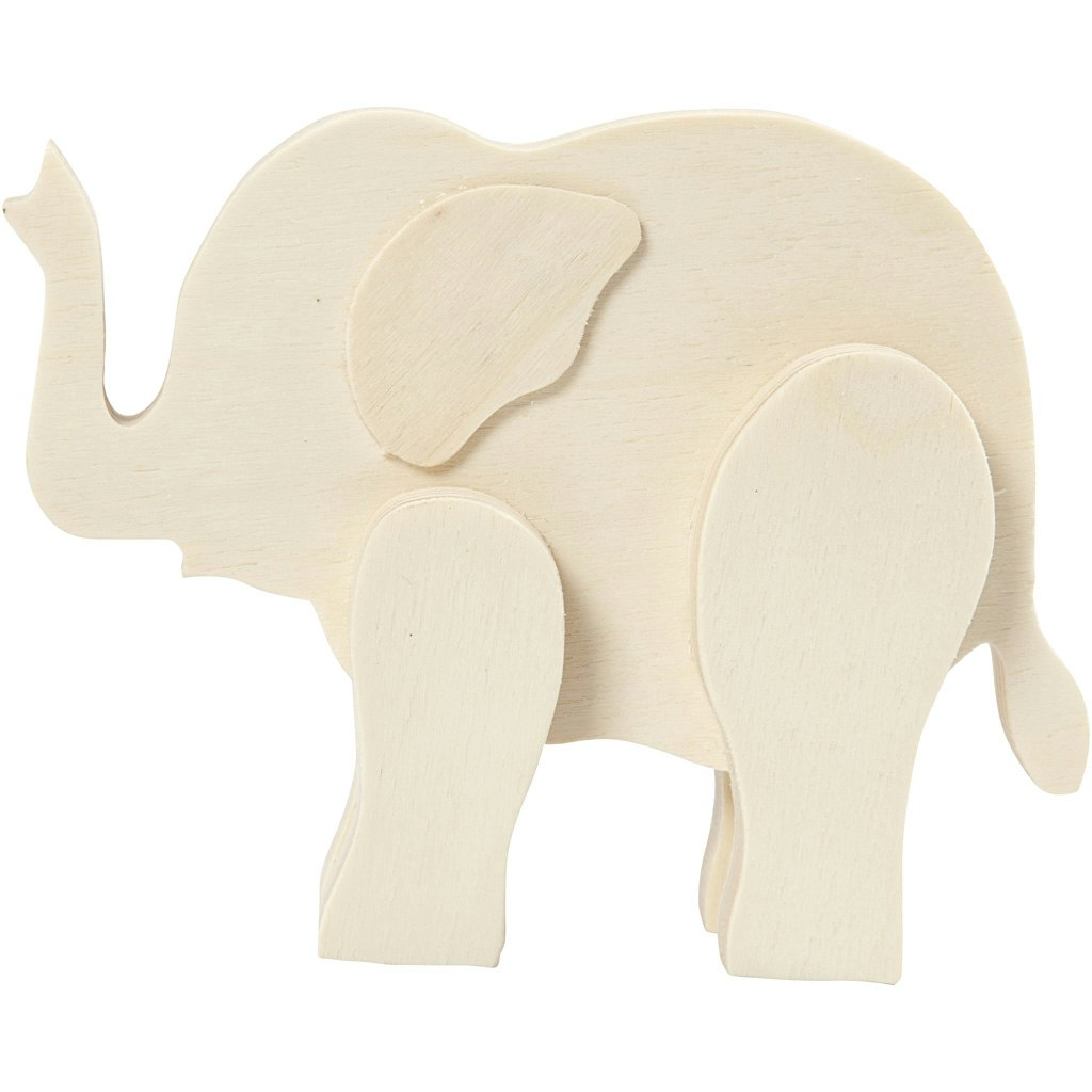 Djurfigurer, elefant, H: 12 cm, B: 16 cm, 1 st.